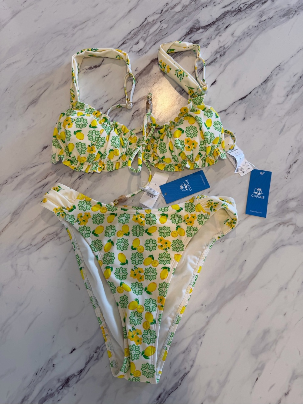 Cupshe Lemon Squeezy Print Bikini